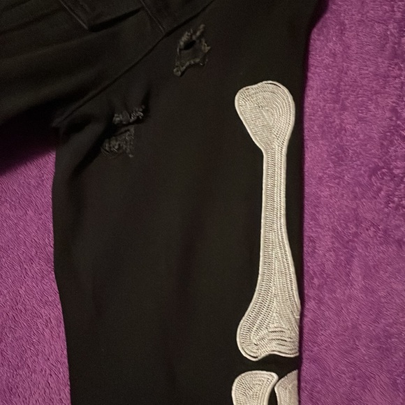 Never worn Skeleton embroidered Jeans jacket - Picture 5 of 5
